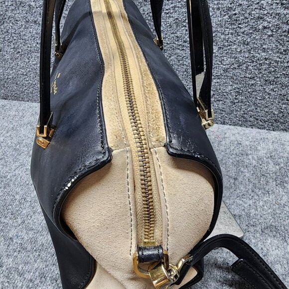 Kate Spade Parker Street Allena Doctor Satchel Black and Tan Leather Suede - Picture 6 of 16